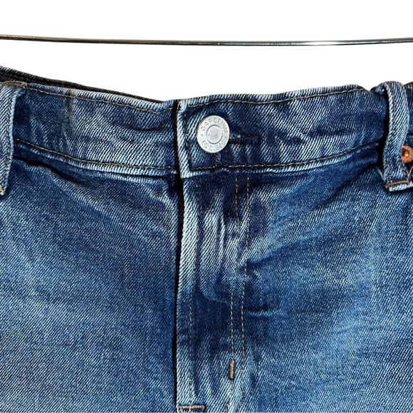 Gap Denim Cutoff Shorts 14/32 Distressed Holes Handkerchief Rips Frayed Hem Blue - Picture 5 of 6
